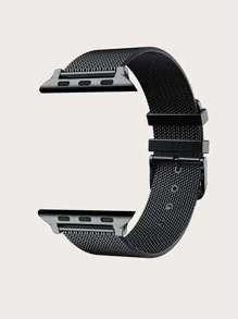 Stainless Steel Watchband Compatible With Apple Watch - Black - View 3