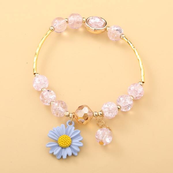 

Flower Charm Bracelet, Multicolor