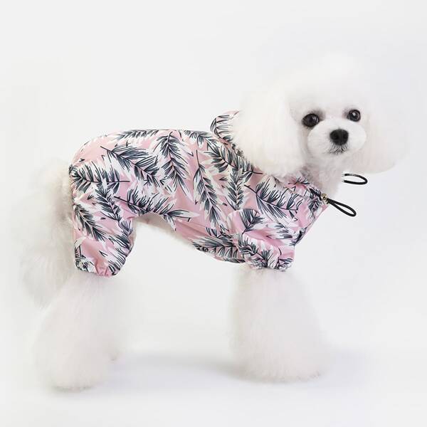 

Leaf Print Pet Raincoat, Multicolor