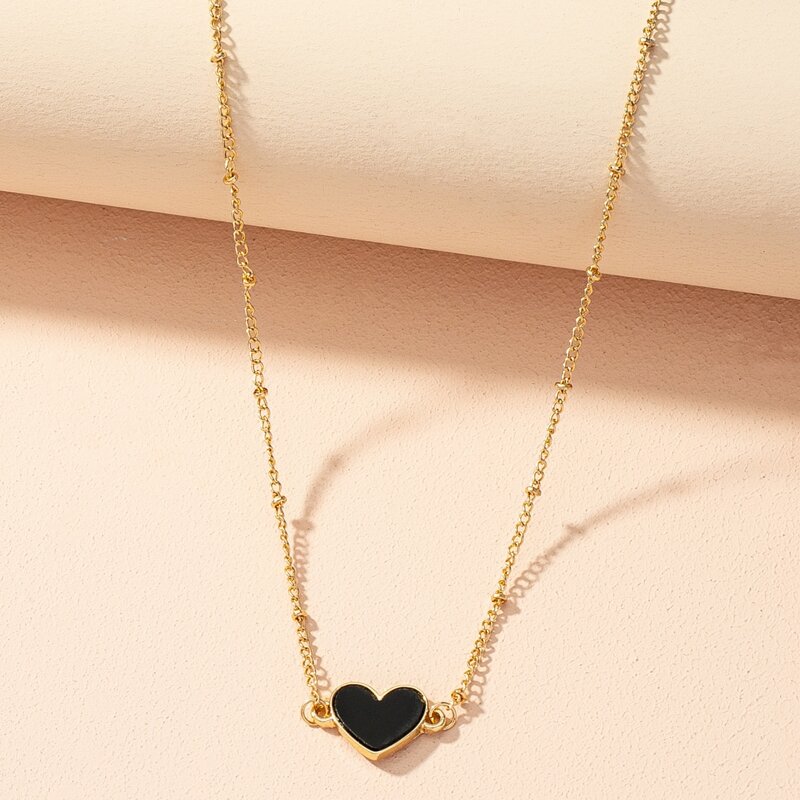 

Heart Decor Chain Necklace, Gold