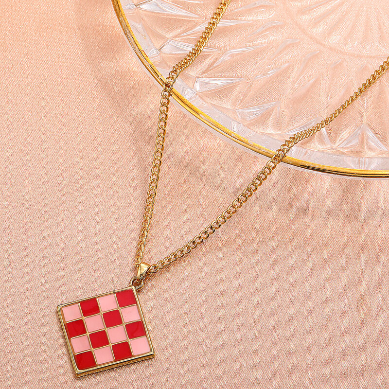 

Geo Decor Chain Necklace, Multicolor