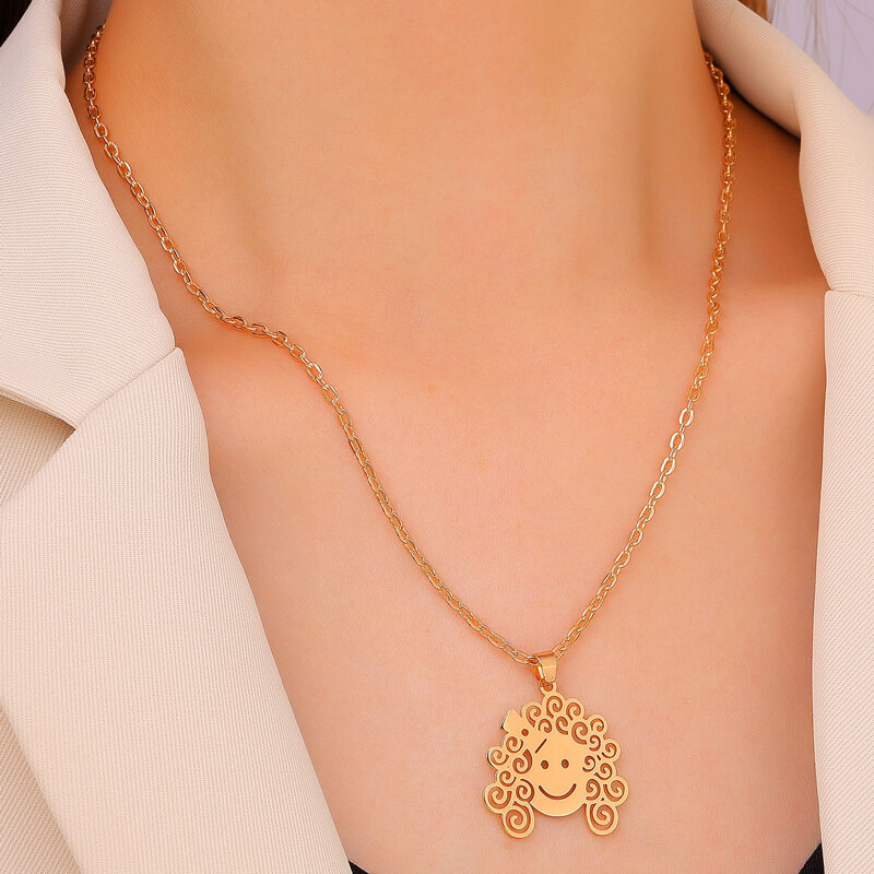 

Figure Decor Chain Necklace, Gold