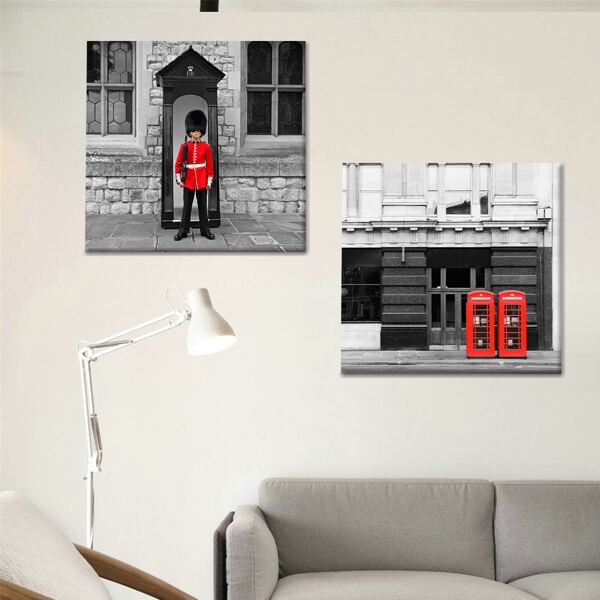 

2pcs Soldier Print Hanging Painting, Multicolor