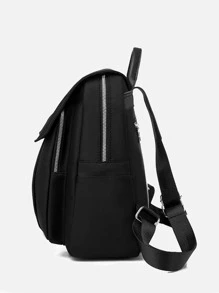 Minimalist Large Capacity Backpack, School Supplies, School Backpack, School Bag, Backpack For School, Back To School Backpack, School Bookbag, Big Backpack, Backpack School, Back To School Bags, Waterproof, Lightweight, Portable, Business Casual, Suitable For Teen Girls Women College Students, Teacher, White-Collar Workers, Perfect For Back To School, First Day Of School, College, Work, Business, Commute, Office - Black - View 3