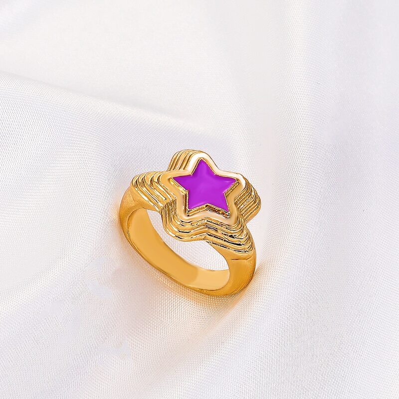 

Star Decor Ring, Multicolor