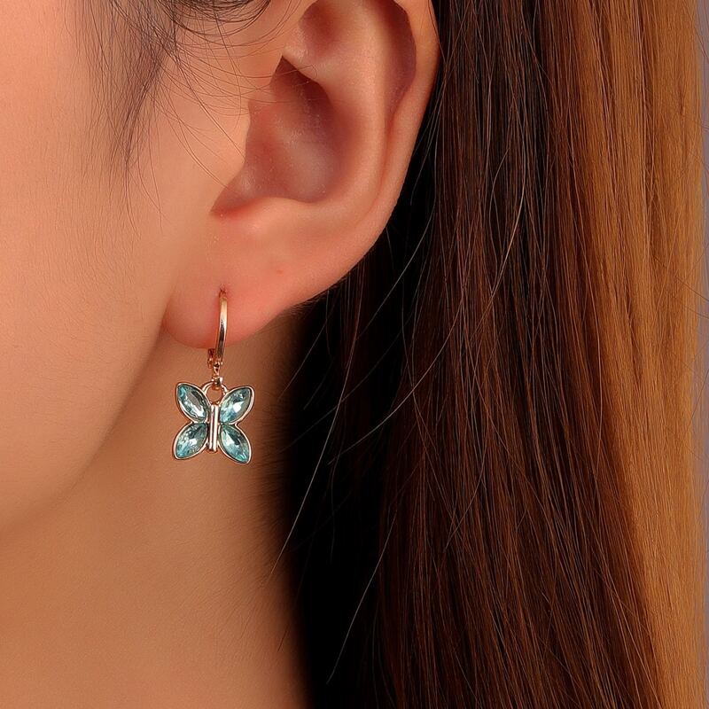 

Butterfly Drop Earrings, Multicolor