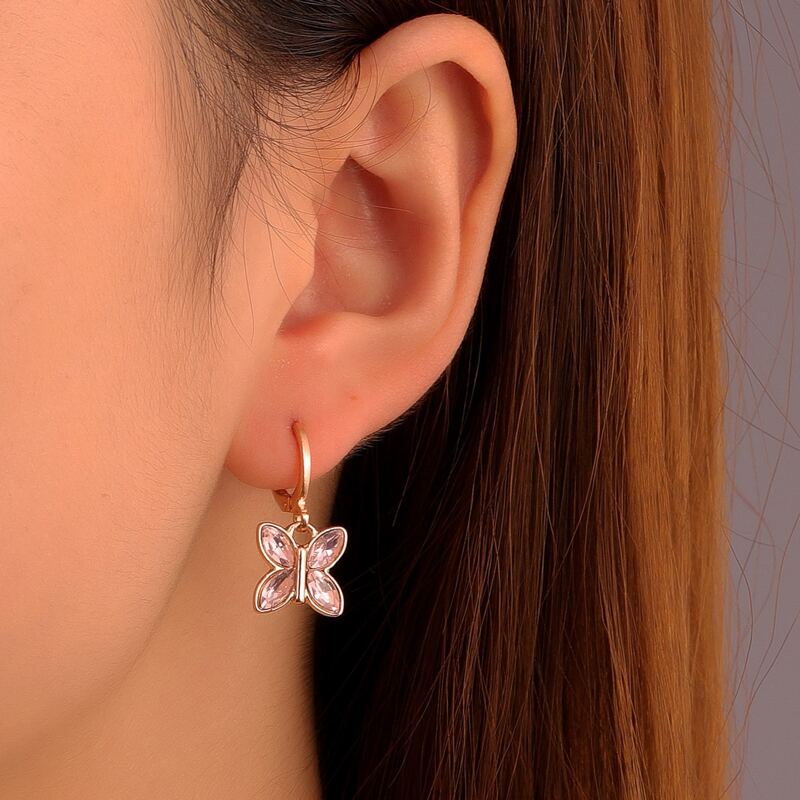 

Butterfly Drop Earrings, Multicolor