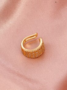 1 chiếc khuyên tai nữ hình chữ C nhiều lớp đính kim cương siêu nhỏ, thích hợp đeo hàng ngày. - Vàng - Xem 5