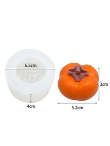 1pc DIY Silicone Persimmon Shaped Mold - White - View 2