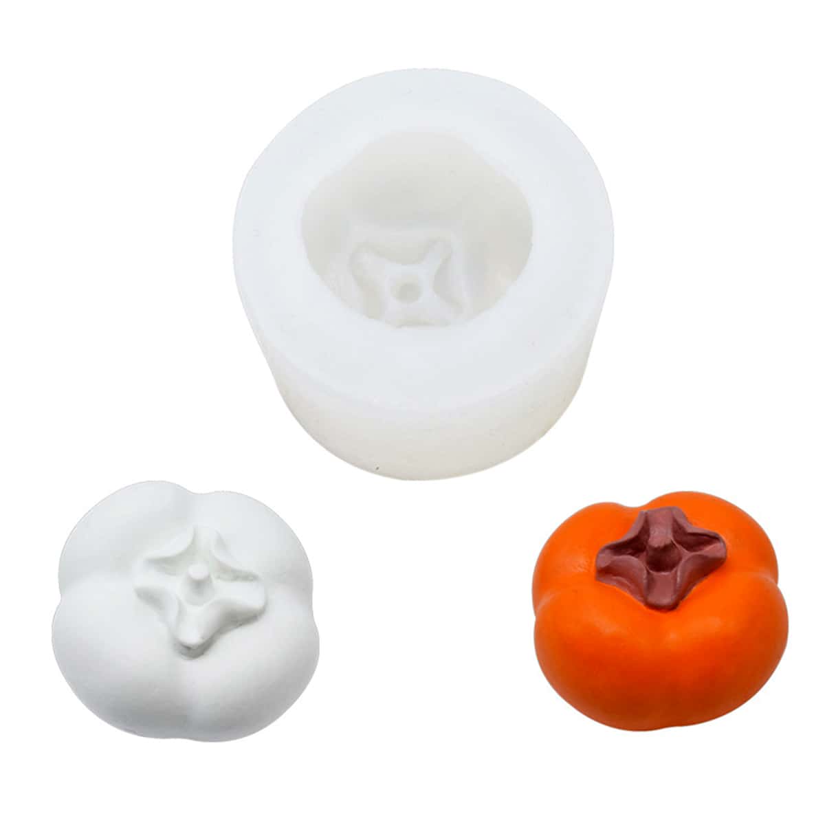 

1pc DIY Silicone Persimmon Shaped Mold, White