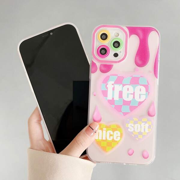 

Letter Graphic Phone Case, Multicolor