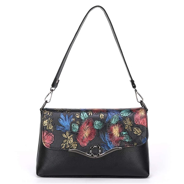

Floral Pattern Flap Square Bag, Multicolor