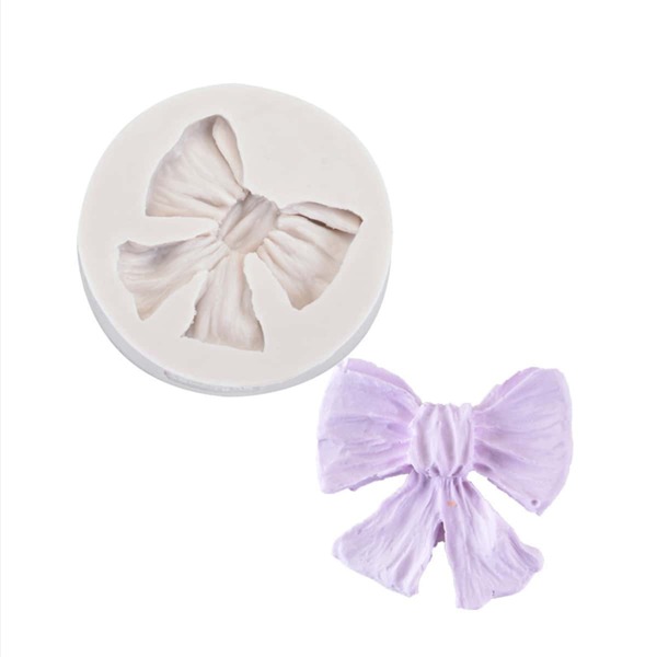 

1pc DIY Silicone Bowknot Shaped Mold, White