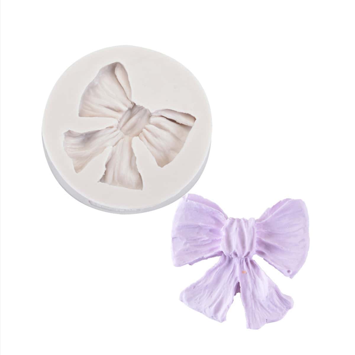 

1pc DIY Silicone Bowknot Shaped Mold, White