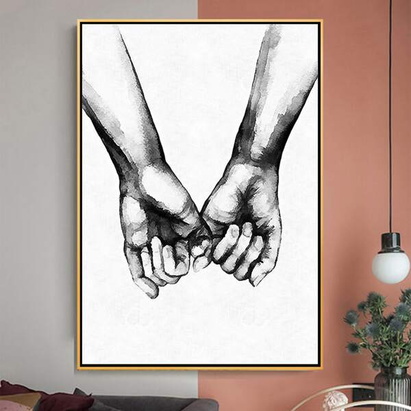 

Hand Print DIY Diamond Unframed Painting, Multicolor