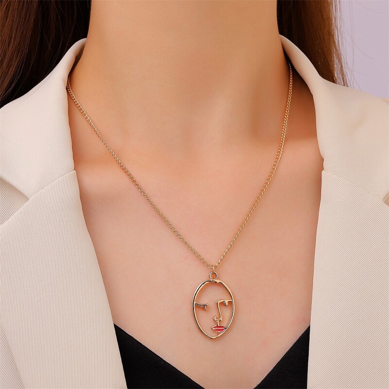 

Figure Pendant Chain Necklace, Gold
