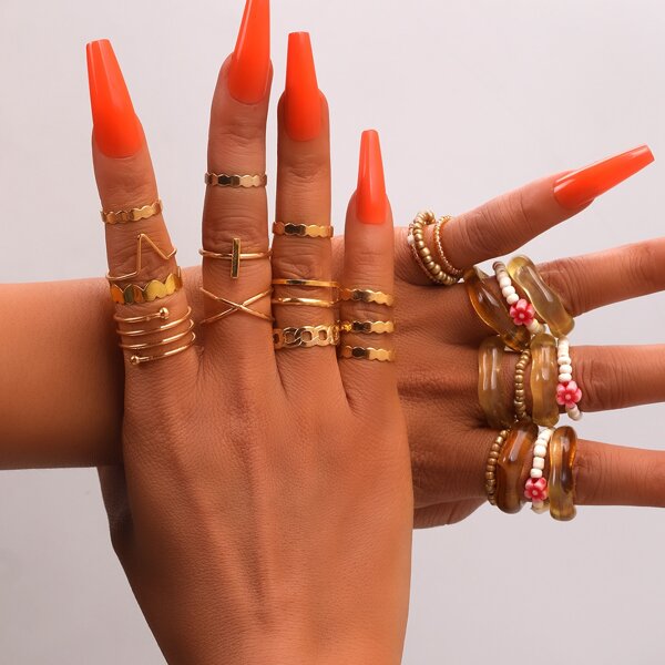 

27pcs Random Ring, Multicolor