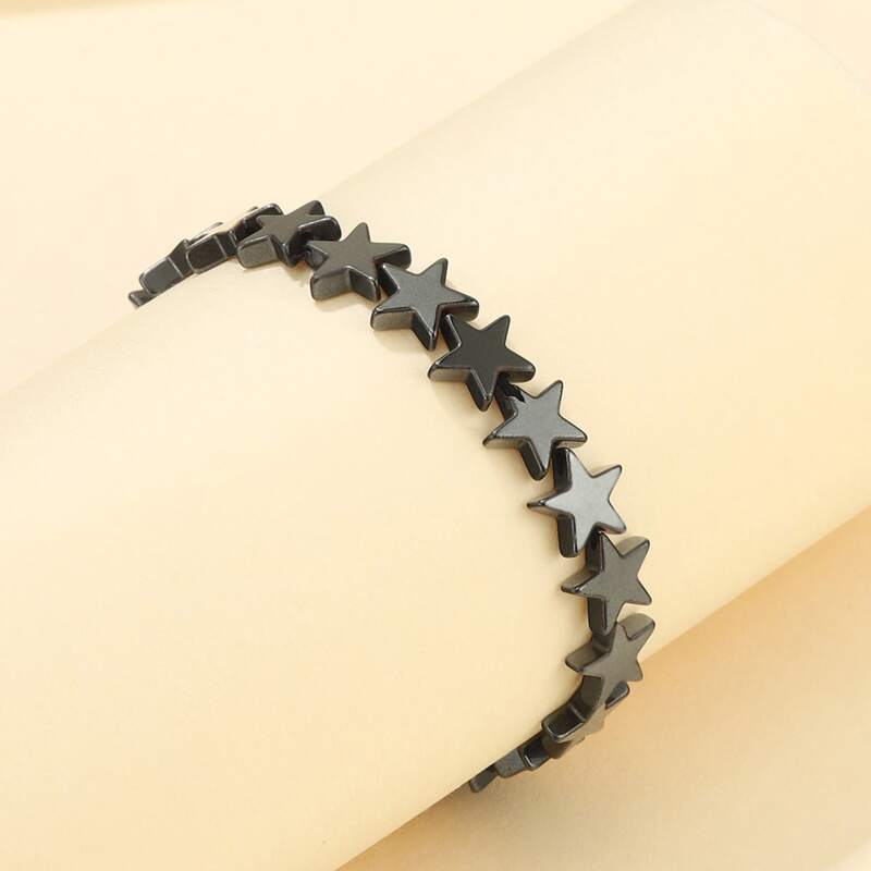 

Star Beaded Bracelet, Black