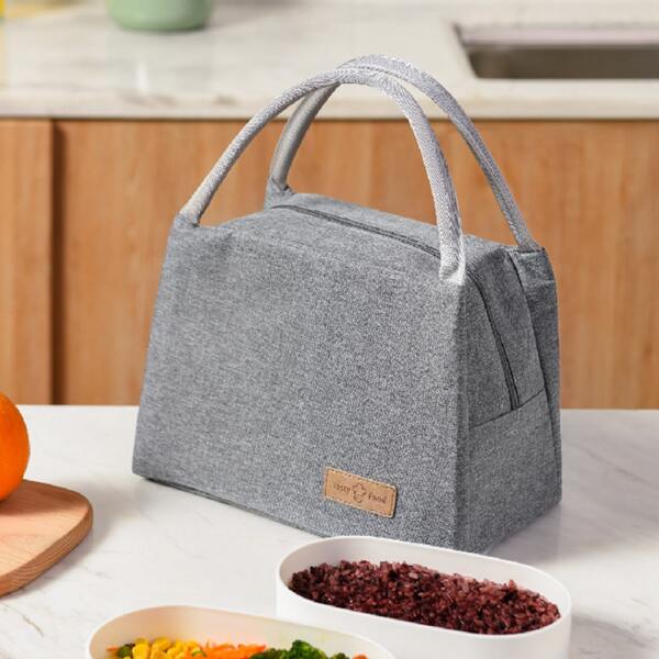 

1pc Portable Lunch Bag, Grey