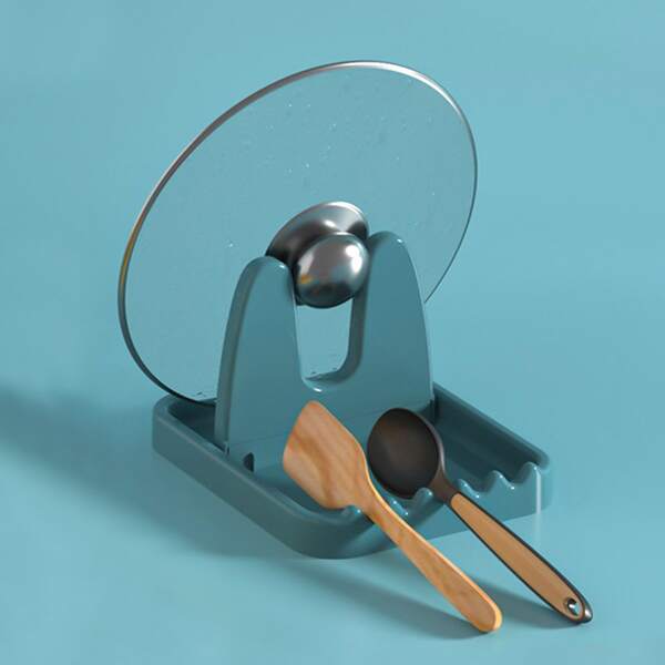 

1pc Multifunction Pot Lid Holder, Blue