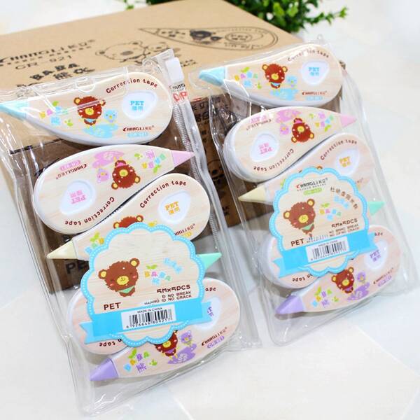 

5pcs Cartoon Graphic Correction Tape, Multicolor