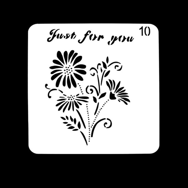 

1pc Hollow Flower Random Painting Template, White