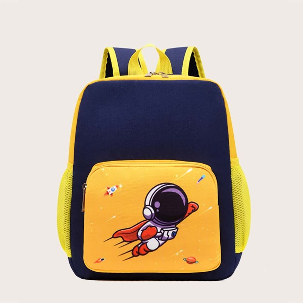 

Boys Cartoon Graphic Large Capacity Backpack, Yellow