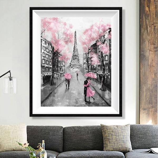 

City Print DIY Diamond Unframed Painting, Multicolor