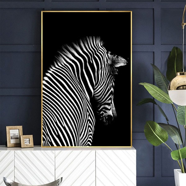 

Zebra Print DIY Diamond Unframed Painting, Multicolor