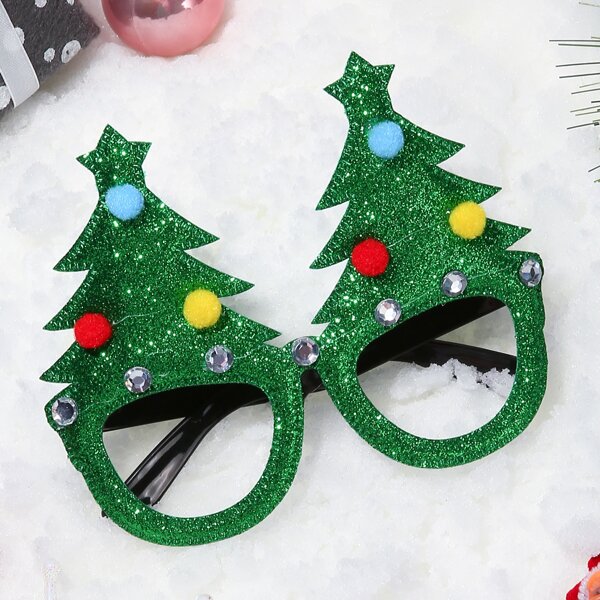 

Christmas Tree Decor Glasses Frame, Multicolor