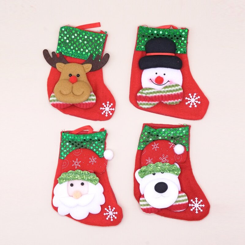

1pc Random Christmas Sock, Red