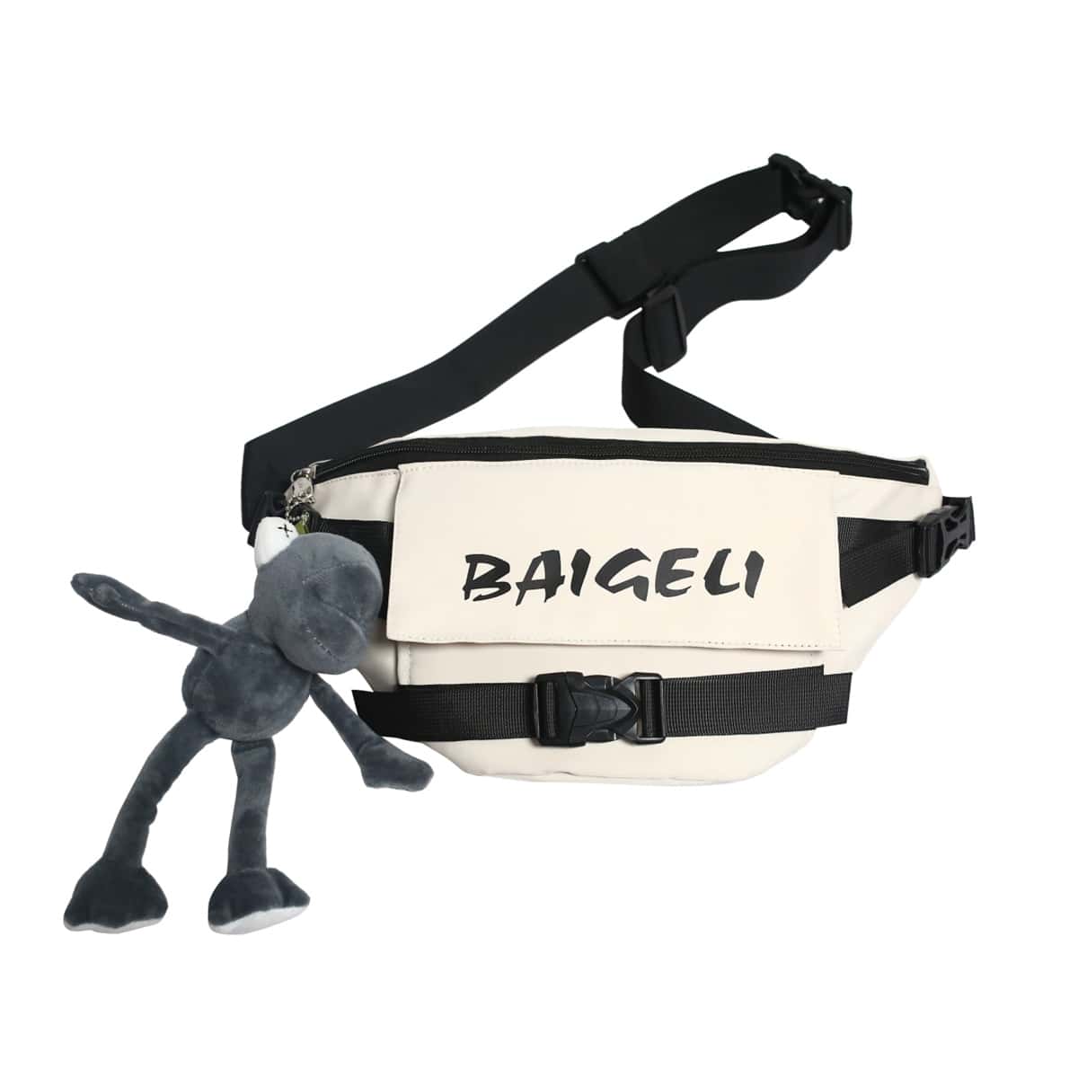 

Letter Graphic Fanny Pack, White