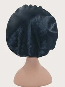 Gorro de satén para dormir - Negro - Ver 3