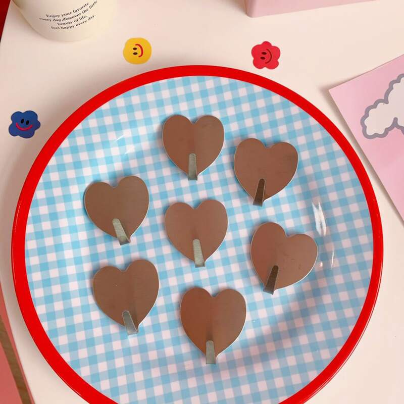 

5pcs Heart Wall Hook, Silver