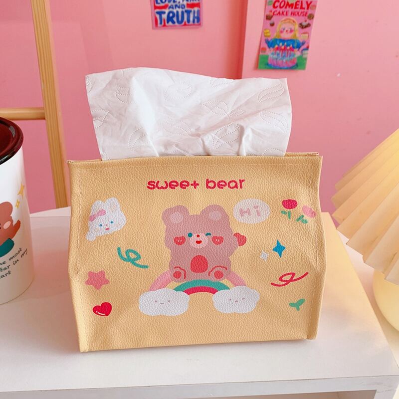 

Cartoon Graphic Tissue Storage Bag, Yellow