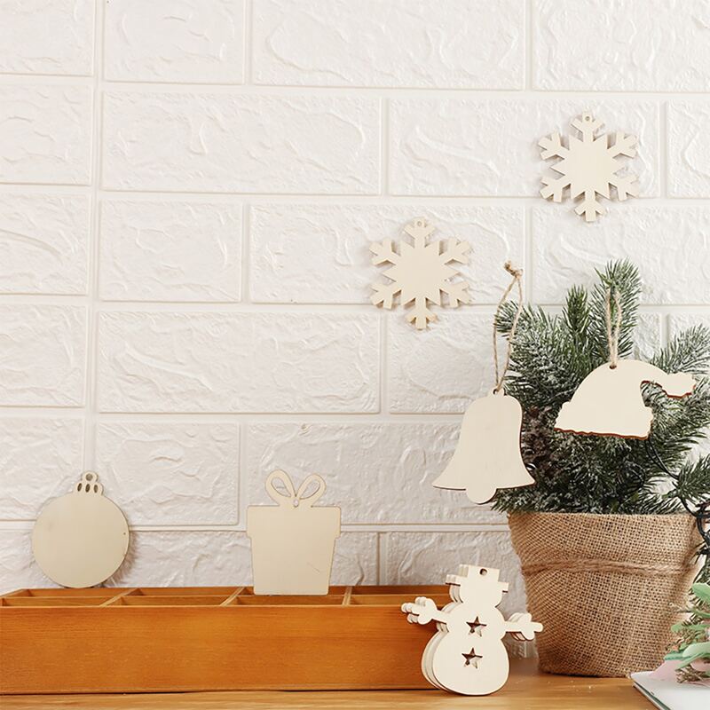 

10pcs Random DIY Christmas Pendant, Khaki