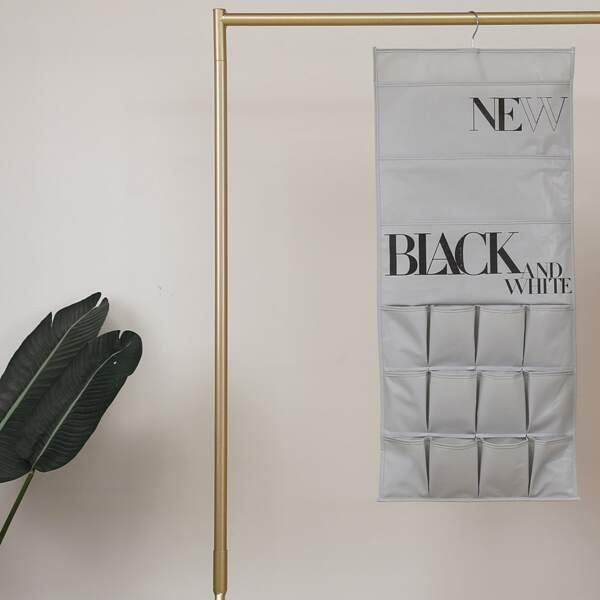 

1pc Hanging Storage Bag, Grey