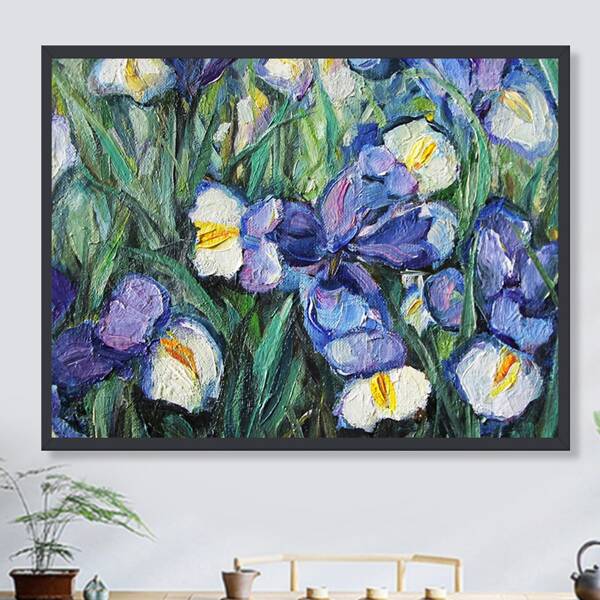 

Flower Print DIY Diamond Unframed Painting, Multicolor