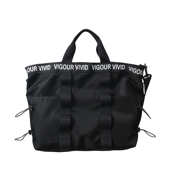 

Letter Trim Large Capacity Tote Bag, Black