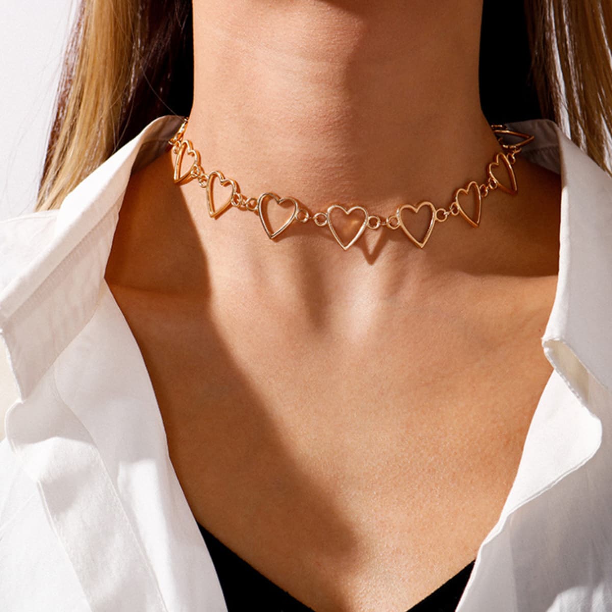 

Heart Charm Necklace, Gold