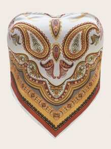 SHEIN VCAY 大碼佩斯利圖案繫帶露背抹胸上衣 - 彩色 - 查看 1