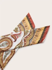 SHEIN VCAY 大碼佩斯利圖案繫帶露背抹胸上衣 - 彩色 - 查看 4