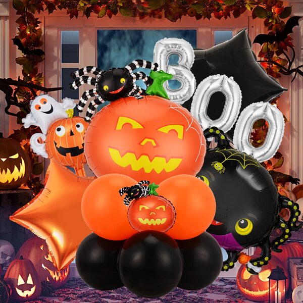 

17pcs Halloween Party Decoration Balloon, Multicolor
