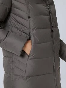 GASMAN Große Größen Mantel mit schrägen Taschen, Kordel und Kapuze, gefüttert - Mokka-Braun - Übersicht 4