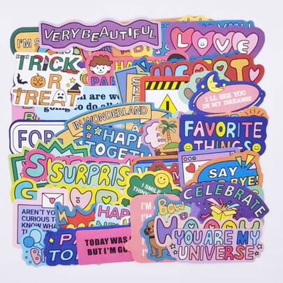 55入組標語圖案貼紙