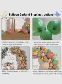 133 chiếc Balloon Garland Arch - Nhiều màu - Xem 3