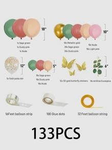 133 chiếc Balloon Garland Arch - Nhiều màu - Xem 4