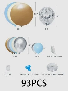 93入組氣球花環拱形 - 彩色 - 查看 3