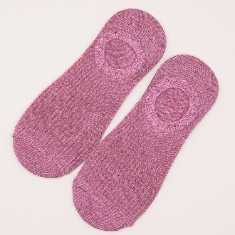 

2pairs Striped Invisible Socks, Hot pink