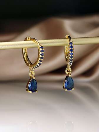 Water Drop Decor Drop Earrings